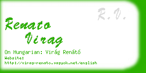 renato virag business card