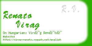 renato virag business card